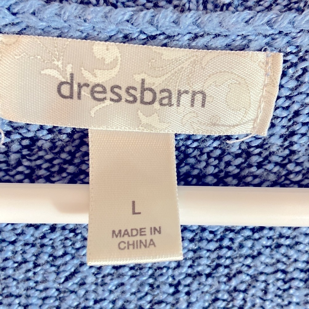 Dress Barn Sz-L VGU(1 owner) V-Neck Pull-on Sweater- Still Clean & Soft Like New - Picture 15 of 16